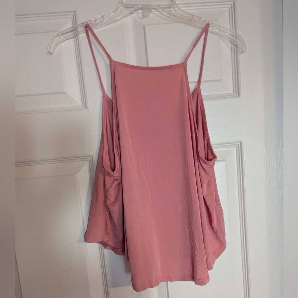Urban Outfitters Pink Flowy Cropped Tank
